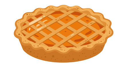 Delicious Pumpkin Pie with a Lattice Crust A Tasty Dessert Ready for Baking