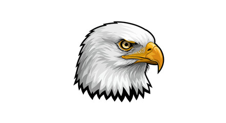 Majestic Eagle Head Detailed Vector Illustration of an American Symbol