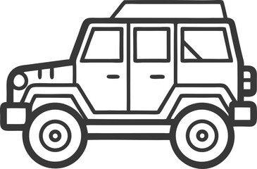 Off road car simple luxury vector