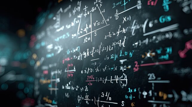Innovative Learning Concept &ndash; Math Formulas on Computer Monitor