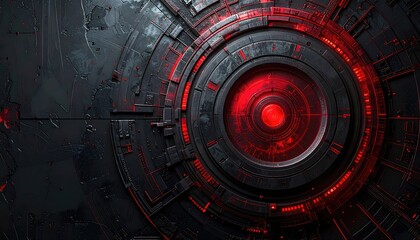 Textured, futuristic, techy red core