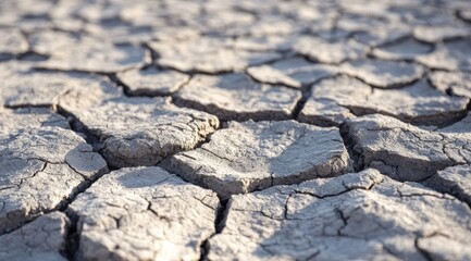 Cracked, dry earth, low angle view