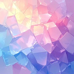 Abstract polygonal pastel crystal