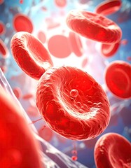 Red blood cells float in plasma