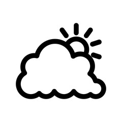 Partly Cloudy icon design template SVG