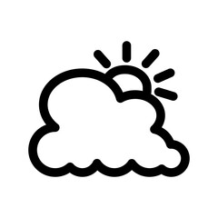 Partly Cloudy icon design template SVG