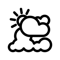 Partly Cloudy icon design template SVG