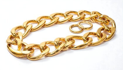 Obraz premium Gold chain necklace or dog collar