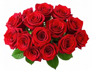 Obraz premium Grouping of vibrant red roses