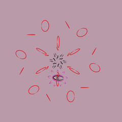 abstract background with hearts