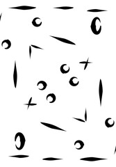 black and white cartoon eyes