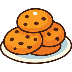 Cookies With Chocolate Chips Clip Art
