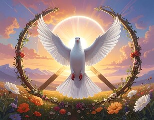 Peaceful Dove Symbol of Hope and Harmony.