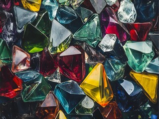 Vibrant Colorful Glass Gemstones Background Texture