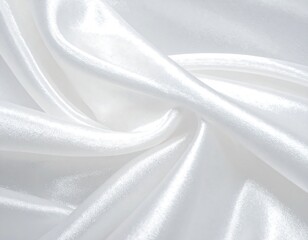 Smooth, white fabric draped in folds