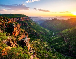 Stunning canyon sunset vista