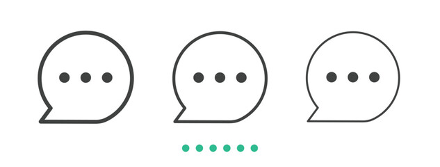 Speech bubbles icon. Thin line icon vector