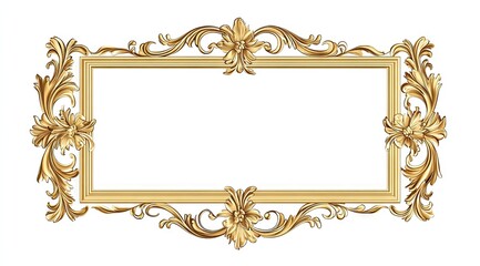 Ornate gold frame with floral details