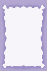 Pastel purple paper frame on dark purple background