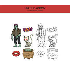 Halloween Vector Hand Drawn Horror Icons 2