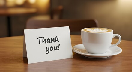 Cup of coffee on a table in a cafe setting