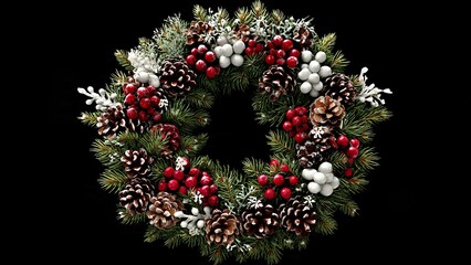 Christmas wreath transparent background