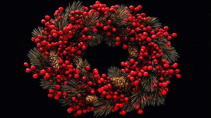 Christmas wreath transparent background