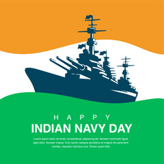 vector indian navy day poster template