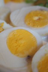 Perfectly boiled eggs ready for a healthy meal