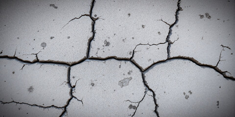 Fototapeta premium Weathered Concrete Textures A macro shot of a cracked, weathered concrete wall with patches of exposed aggregate and subtle color