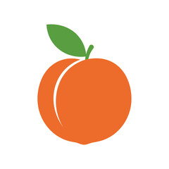 Stylized peach illustration showcasing a vibrant color palette ideal for various design projects