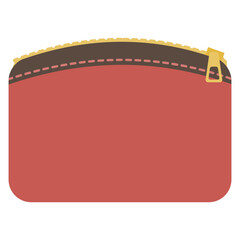 Vector illustration of a red coin purse