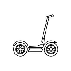 Minimalist outline of a two wheeled self balancing personal transporter for modern mobility