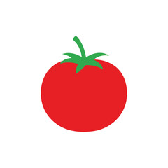 Stylized tomato illustration with vibrant colors and clean lines simple presentation
