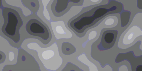 Abstract topographic map style background featuring overlapping grayscale contour lines in a seamless pattern perfect for digital designs and presentations.