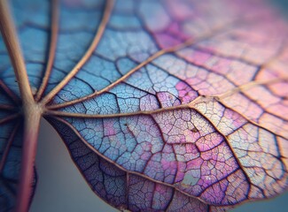 Fototapeta premium Close-up of a vibrant leaf vein