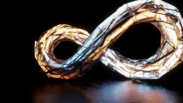 Neon M&ouml;bius Strip Sci-Fi Optical Illusion Loop