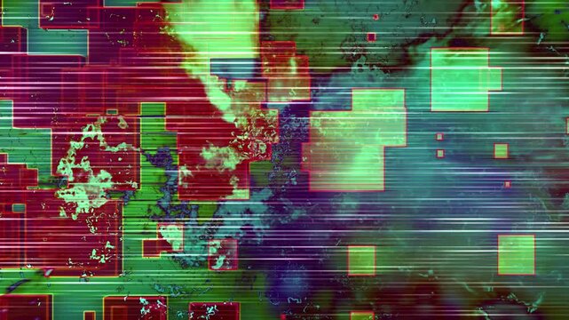 VJ style chaos abstract rust colored looping motion design background