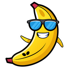 Cool Banana Vector