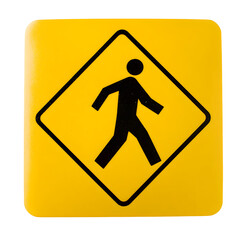 Pedestrian crossing symbol isolated on transparent background