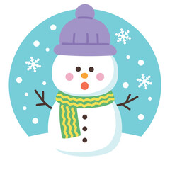 かわいい雪だるま