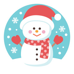 かわいい雪だるま