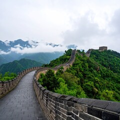 Great Wall winding through green hills (3)