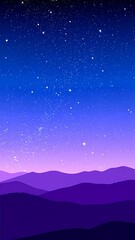 Fototapeta premium Starry Purple Nightscape