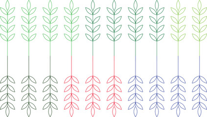 Plant Leave Patti Pattern Vectors, Leaves Pattern Vector