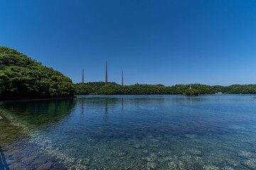 These radio towers were used by the Imperial Japanese Navy during World War II in Nagasaki prefecture, Japan.