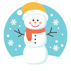 かわいい雪だるま