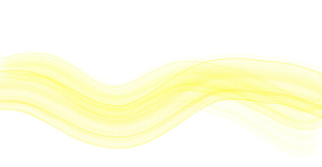 Abstract yellow brushstroke creating a dynamic and energetic design element for modern art and creative projects