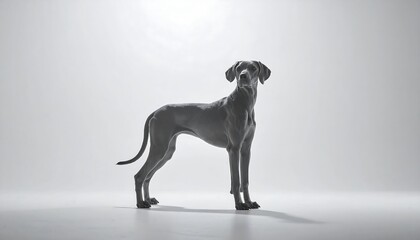 Fototapeta premium Gray dog, studio shot