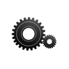 Gears isolated on transparent background